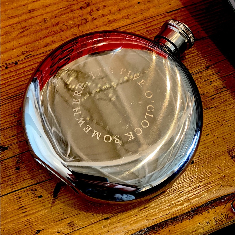 Stainless Steel Flask It’s Five O’clock Somewhere